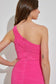 Pink One Shoulder Dress - Anew Couture