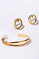 Oval earring and bracelet set - Anew Couture