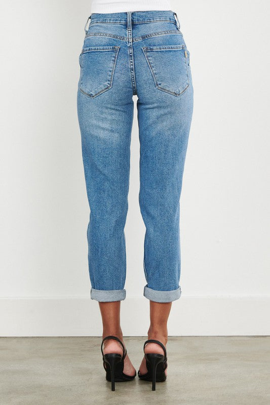 High Waisted Boyfriend Jeans - Anew Couture