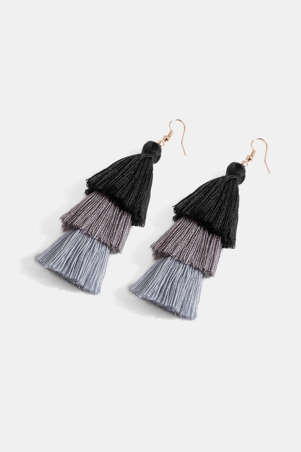 Triple-Layer Tassel Dangle Earrings - Anew Couture